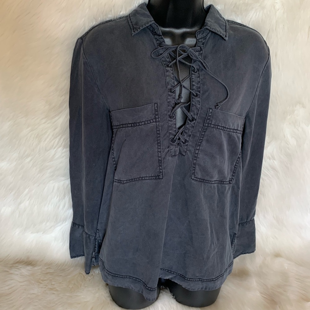Free People Lace Up Shirt